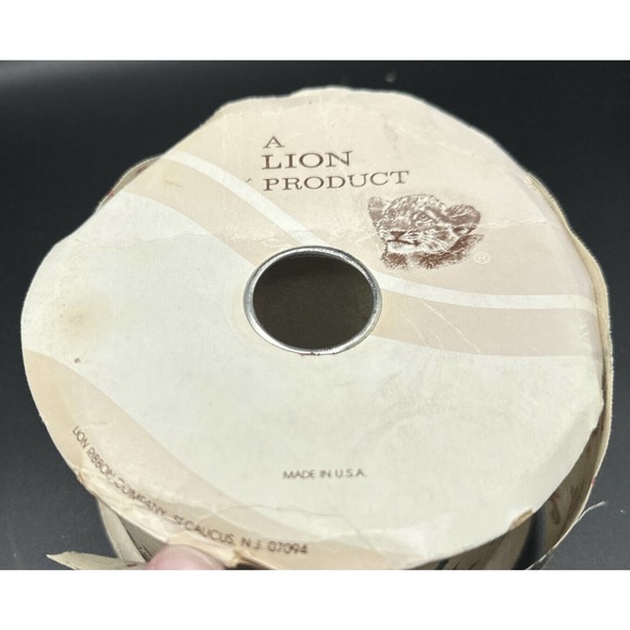 Vintage Ribbon A Lion Product 40 YDS Musical Instruments Holly Berries 5H - Picture 8 of 8